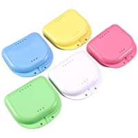 HEALLILY 5 Piezas Caja de Retención Portátil Caja de Protección Bucal Contenedor de Almacenamiento de Dentaduras…